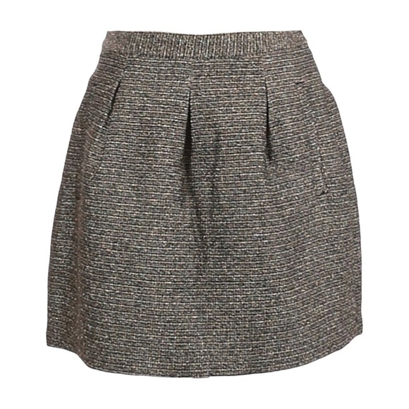 🌺 Madewell Broadway & Broome Metallic A-Line Mini Skirt Size 4 - Picture 1 of 8